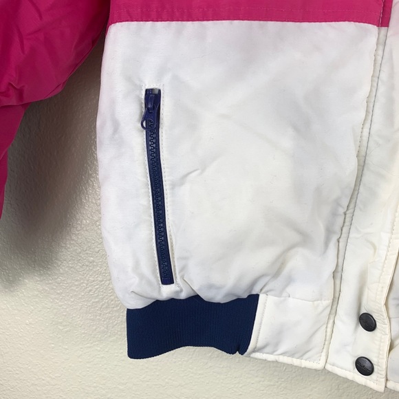 Vintage DownHill Racer Size Small Robern Ski Jacket Black & Pink Nylon Down Fill - Picture 10 of 13